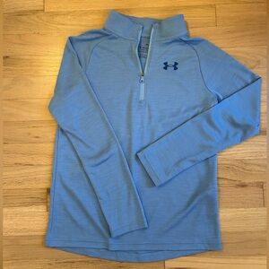 Under Armour light blue quarter zip, light weight pullover, size medium